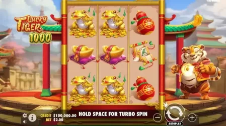 Lucky Tiger 1000 slot screenshot 1