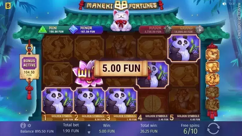 Maneki 88 Fortunes slot screenshot 