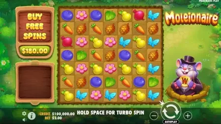 Moleionaire slot screenshot 1