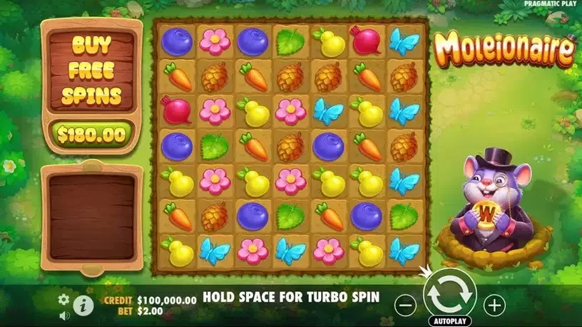 Moleionaire slot screenshot 1