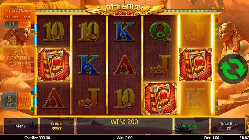 MonyMax Book Hunt slot screenshot 2