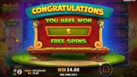 Rabbit Garden slot screenshot 5