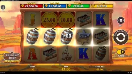 Silver Bullet Bandit Cash Collect slot screenshot 4