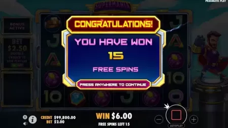 Supermania slot screenshot 3