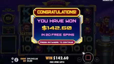 Supermania slot screenshot 6