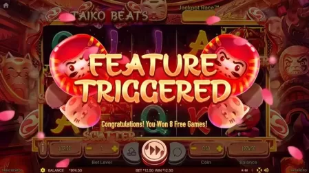 Taiko Beats slot screenshot 6