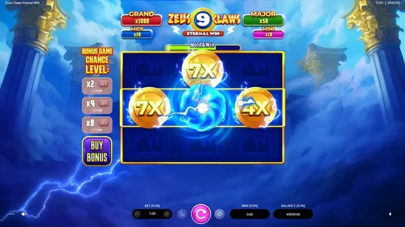Zeus Claws Eternal Win slot screenshot 3