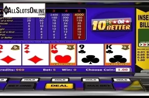 Game Screen 3. 10's or Better (Betsoft) from Betsoft