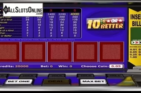 Game Screen 1. 10's or Better (Betsoft) from Betsoft