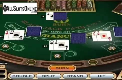 Game Screen. 21 Burn Blackjack (Betsoft) from Betsoft