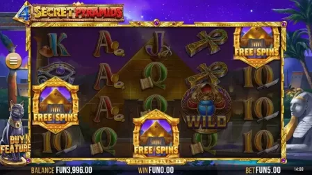 4 Secret Pyramids slot screenshot 4