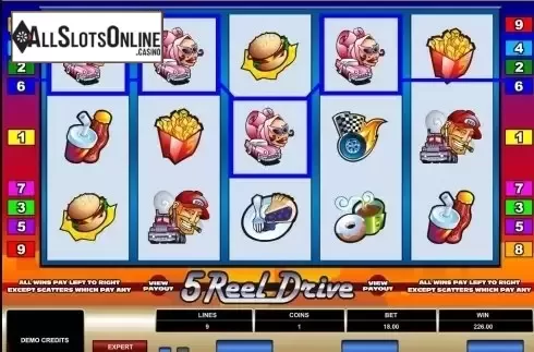 Win screen 2. 5 Reel Drive from Microgaming