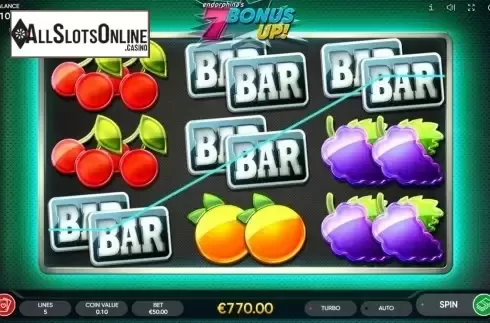 Win Screen 2. 7 Bonus Up from Endorphina