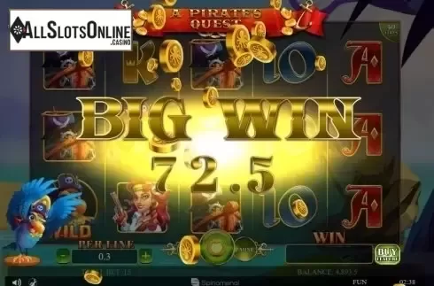 Big Win. A Pirate's Quest (Spinomenal) from Spinomenal