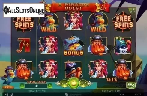 Reel Screen. A Pirate's Quest (Spinomenal) from Spinomenal