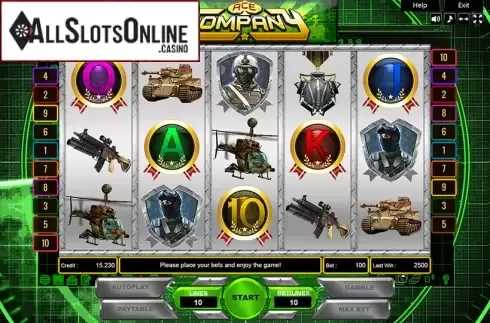 Reel Screen. Ace Company from Platin Gaming