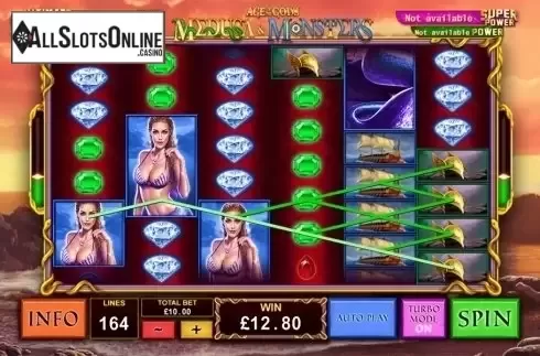 Win screen. Age of the Gods Medusa & Monsters from Playtech Origins