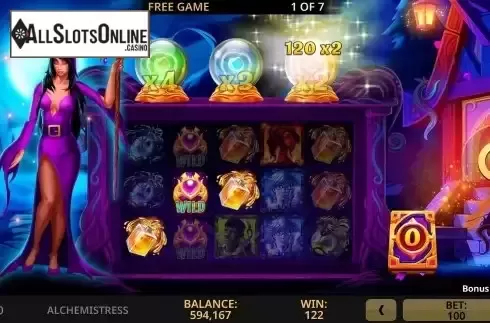 Free Spins Gameplay Screen