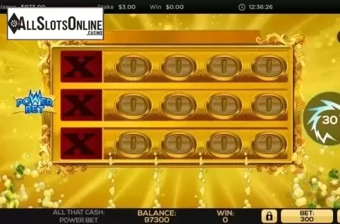 Reel Screen. All That Cash Power Bet from High 5 Games