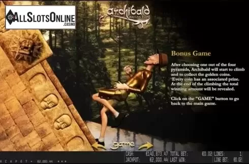 Paytable 3. Archibald Mayan Ruins HD from World Match
