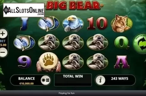 Reel Screen. Big Bear from Playtech