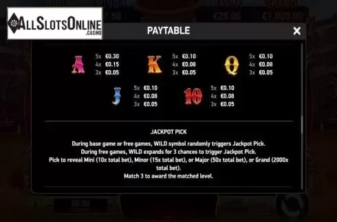 Paytable 3