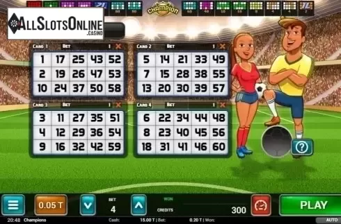 Game Screen 1. Champion Bingo from MGA