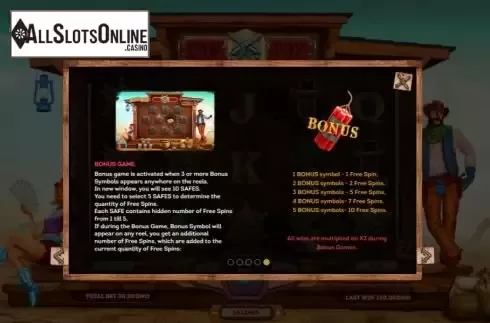 Bonus game screen