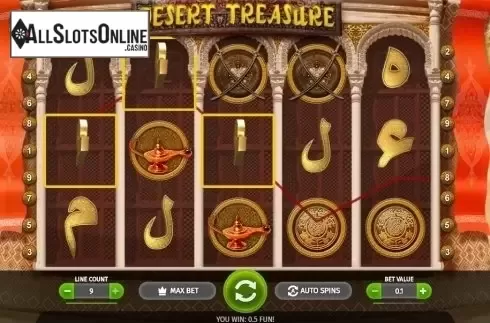 Win screen. Desert Treasure (BGaming) from BGAMING