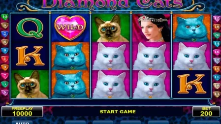 Diamond Cats slot screenshot 1