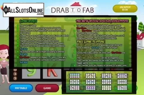 Feature screen. Drab to Fab from Arrows Edge