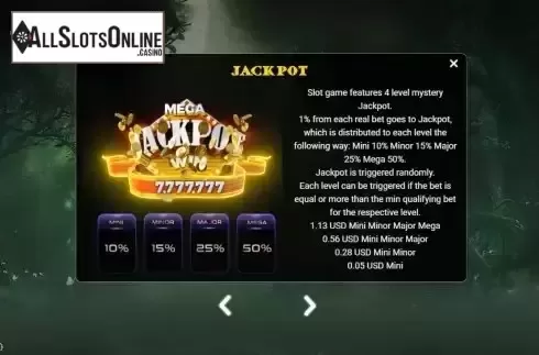 Jackpot screen