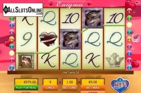 Win screen. Enigma from Viaden Gaming