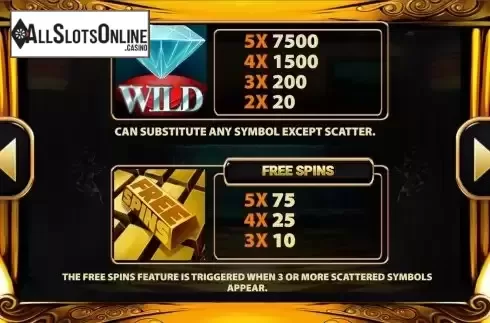 Wild and Scatter Symbols Screen