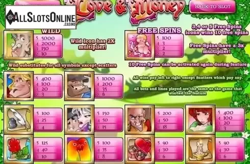Screen2. For Love and Money from Rival Gaming