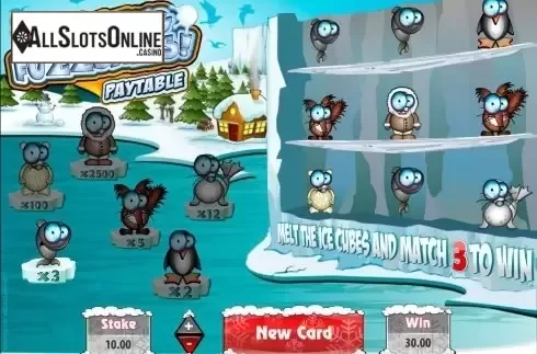 Win screen. Freezing Fuzzballs from Microgaming