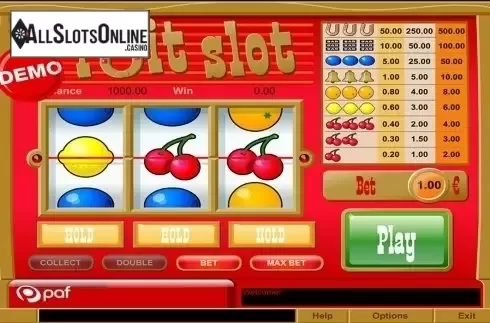 Reels screen. Fruit Slot (PAF) from PAF