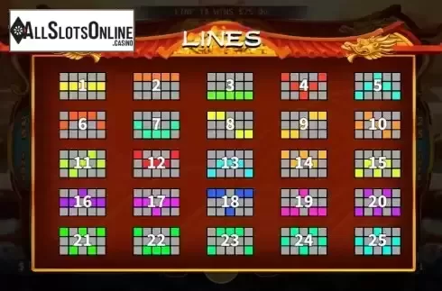 Paylines screen