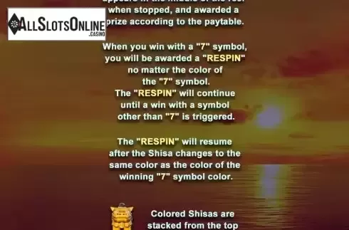 Respin feature screen