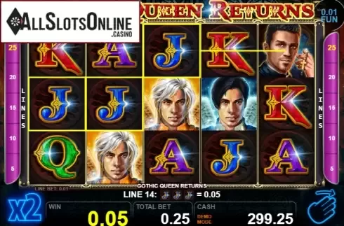 Win screen 1. Gothic Queen Returns from Casino Technology