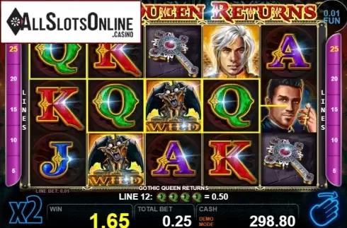 Win screen 2. Gothic Queen Returns from Casino Technology