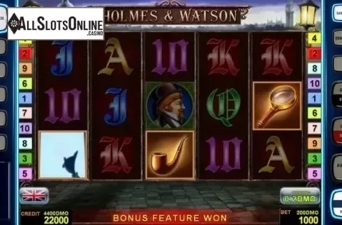 Game workflow 2. Holmes Watson Deluxe from Novomatic