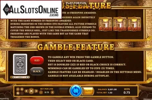Features 2. Horus Eye (EAgaming) from EAgaming