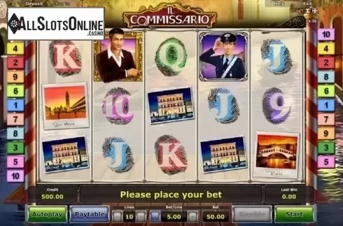 Reels screen. Il Commissario from Greentube