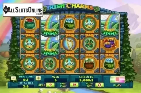 Screen 2. Irish Charms (Spinomenal) from Spinomenal