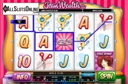 Win Screen 3. Jean Wealth from Leander Games
