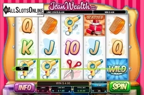 Win Screen . Jean Wealth from Leander Games