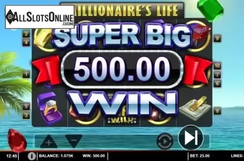 Big win screen