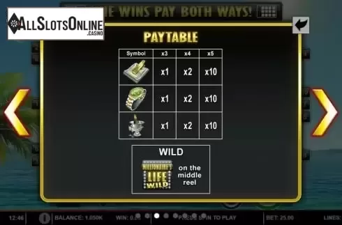 Paytable screen 2