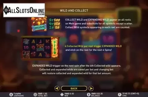 Expanded wild screen